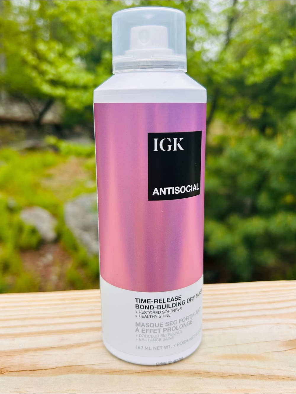 IGK Antisocial Time-Release Bond-Building Dry Hair Mask Spray 5 oz Full Size